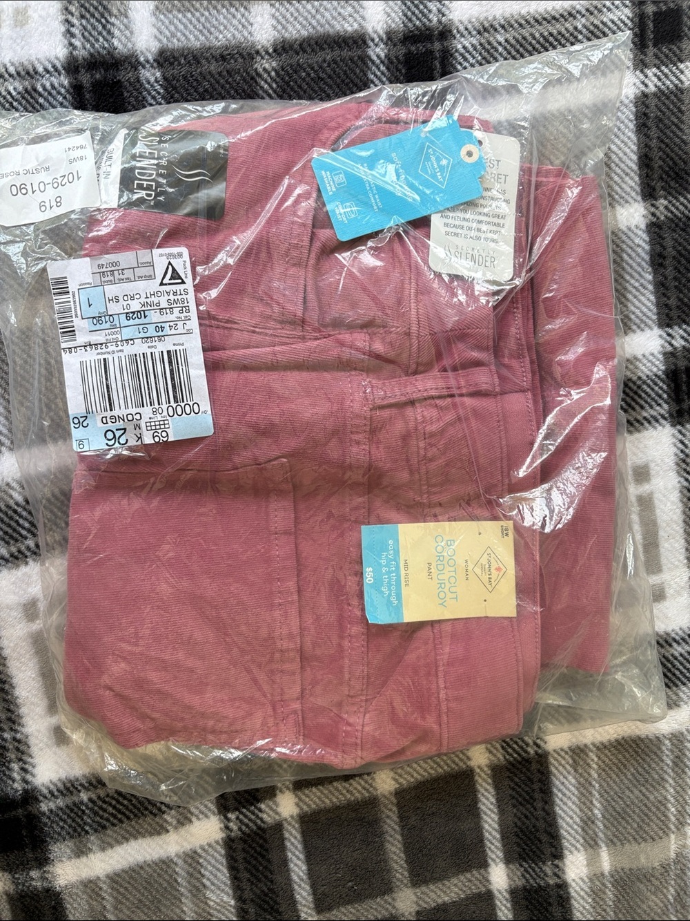 St. John's Bay Bootcut Corduroy Pants in Dusty Rose